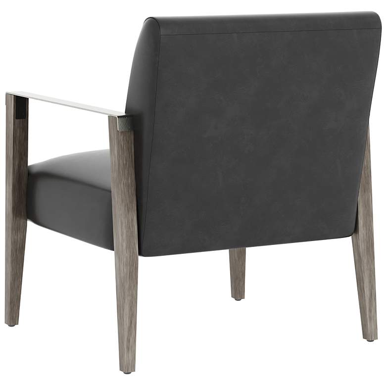 Image 5 Sunpan Earl Lounge Chair Ash Gray Brentwood Charcoal Leather more views