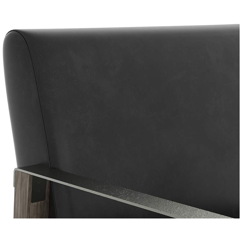 Image 7 Sunpan Earl Lounge Chair Ash Gray Brentwood Charcoal Leather more views