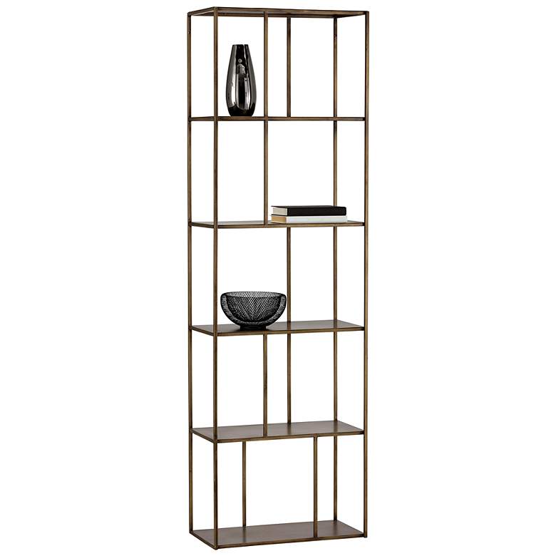 Image 2 Sunpan Eiffel Bookcase Small Antique Brass more views