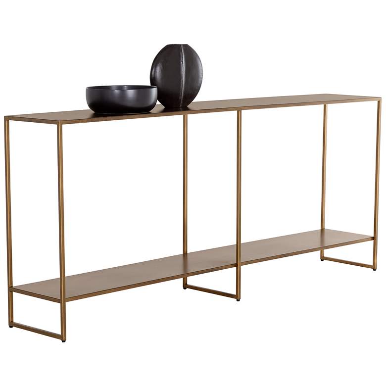 Image 2 Sunpan Eiffel Console Table Antique Brass more views