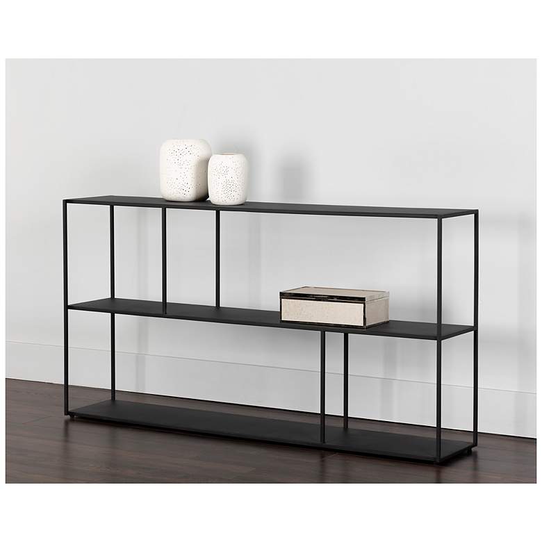 Image 3 Sunpan Eiffel Low Bookcase Large Black more views