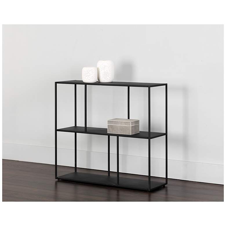 Image 4 Sunpan Eiffel Low Bookcase Medium Black more views