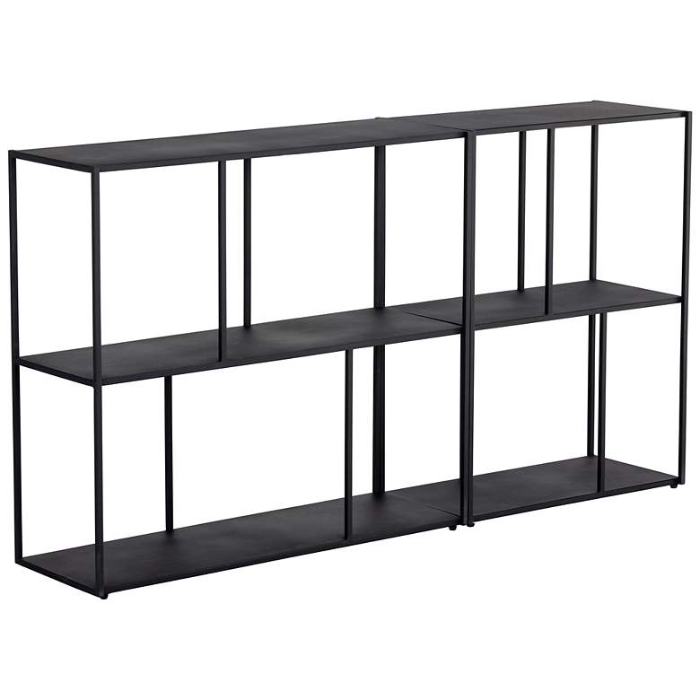 Image 3 Sunpan Eiffel Low Bookcase Small Black more views