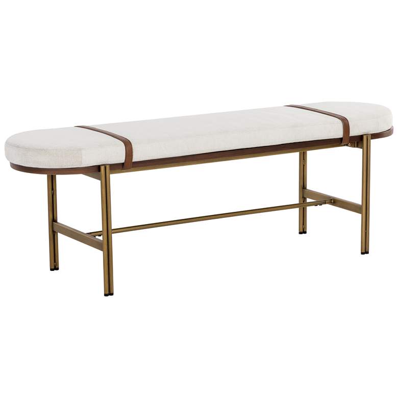 Image 1 Sunpan Elaine Bench Polo Club Muslin