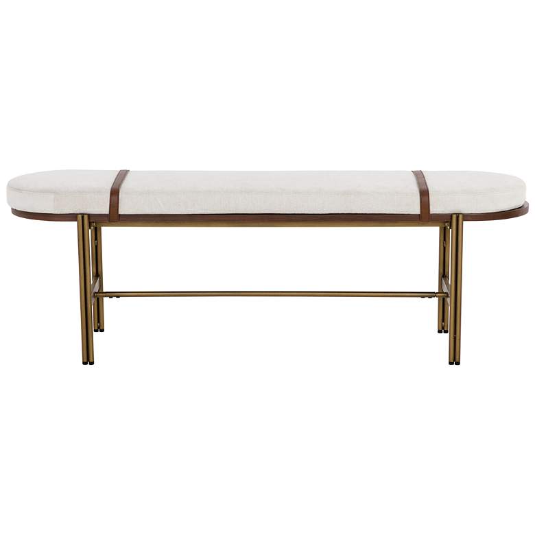 Image 2 Sunpan Elaine Bench Polo Club Muslin more views