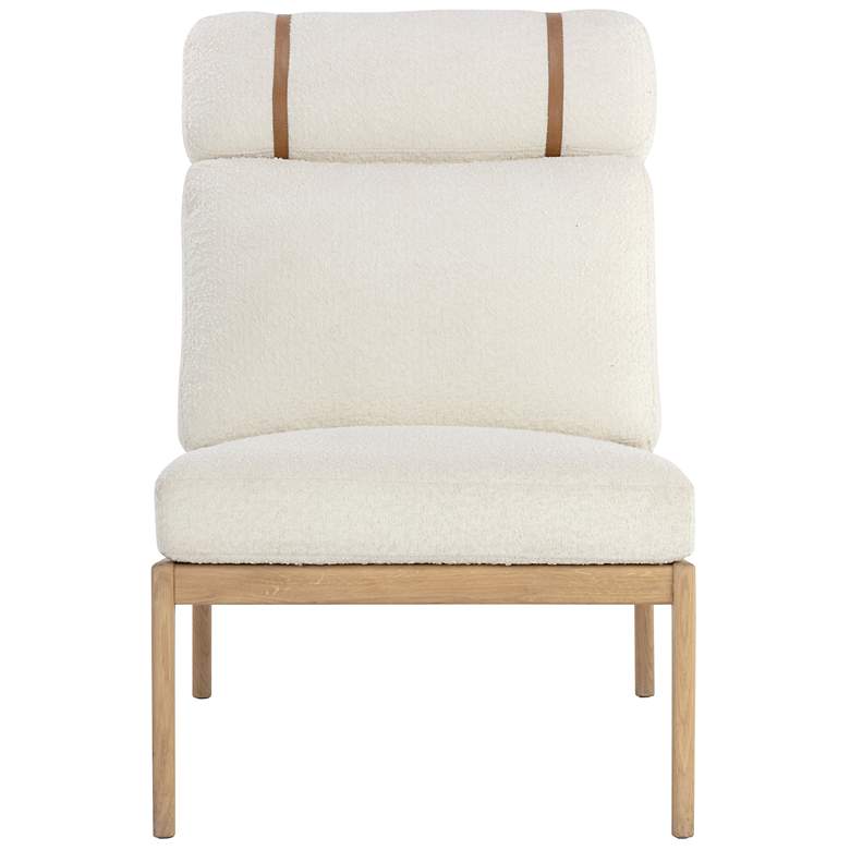 Image 3 Sunpan Elanor Lounge Chair Light Oak Altro White more views