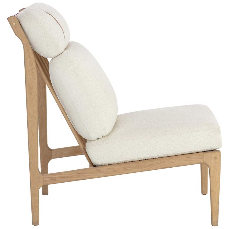 Image 4 Sunpan Elanor Lounge Chair Light Oak Altro White more views