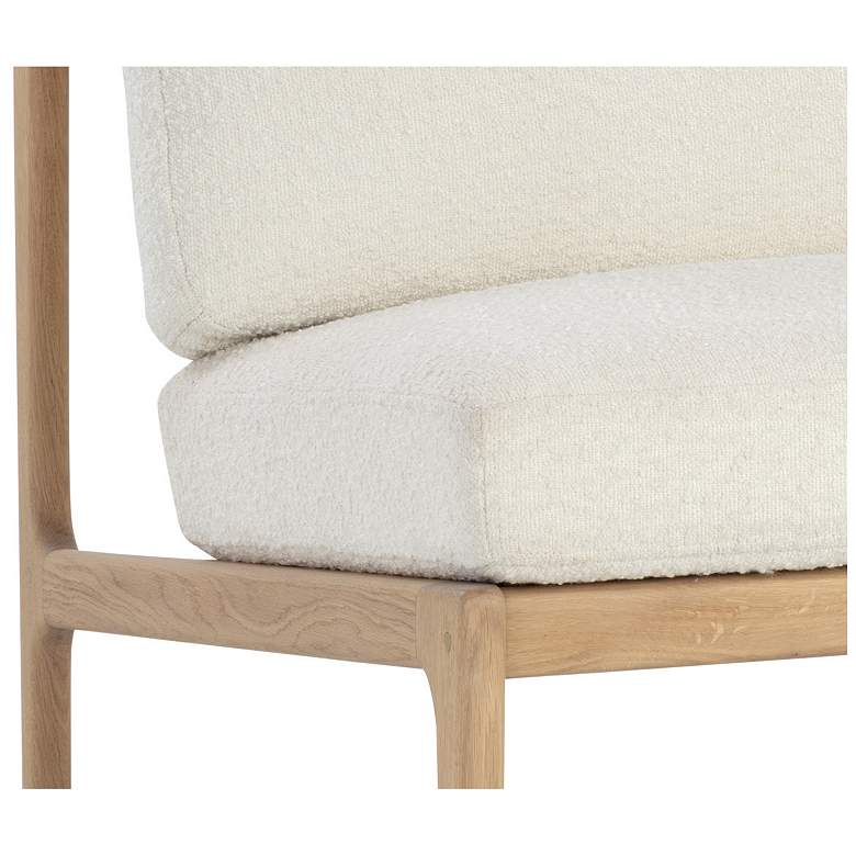 Image 6 Sunpan Elanor Lounge Chair Light Oak Altro White more views