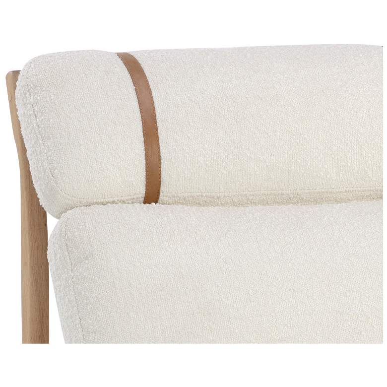 Image 7 Sunpan Elanor Lounge Chair Light Oak Altro White more views
