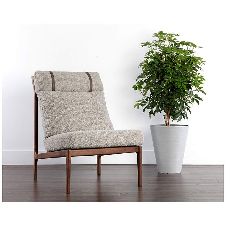Image 1 Sunpan Elanor Lounge Chair Walnut Altro Cappuccino