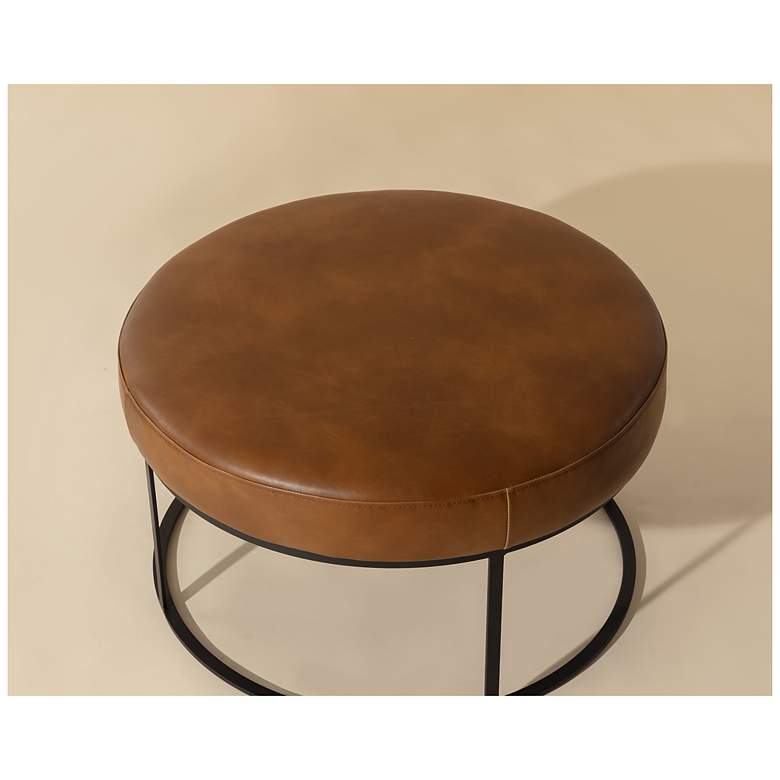 Image 4 Sunpan Elgin Ottoman Tobacco Tan more views