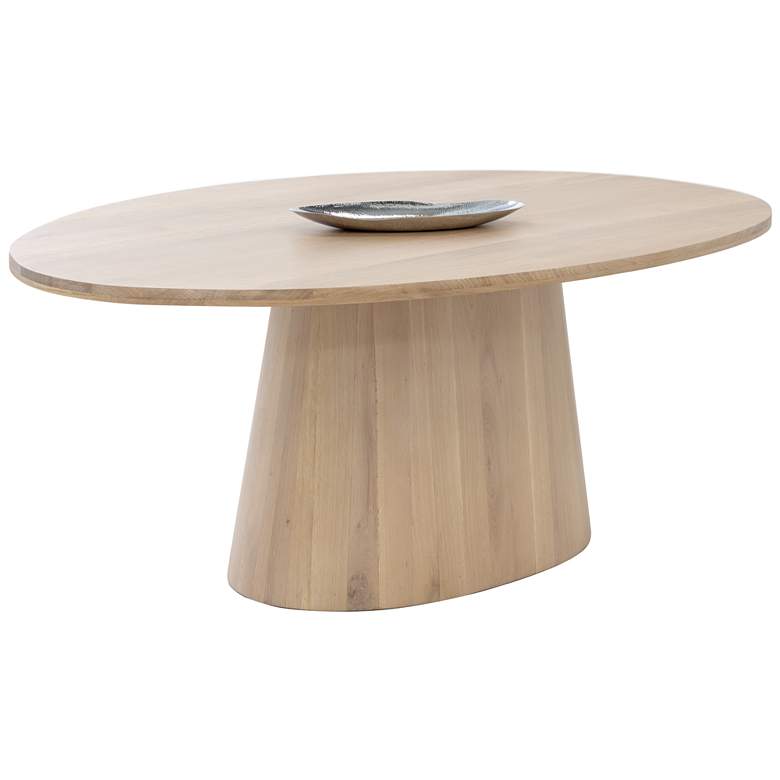Image 1 Sunpan Elina Dining Table Oval Light Oak 84"