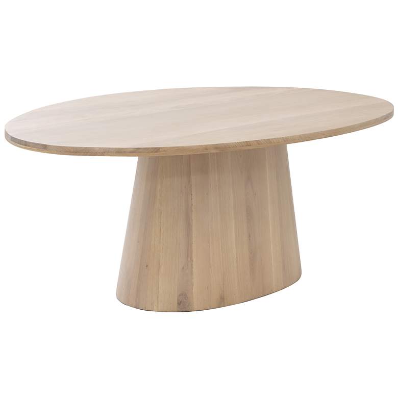 Image 2 Sunpan Elina Dining Table Oval Light Oak 84" more views