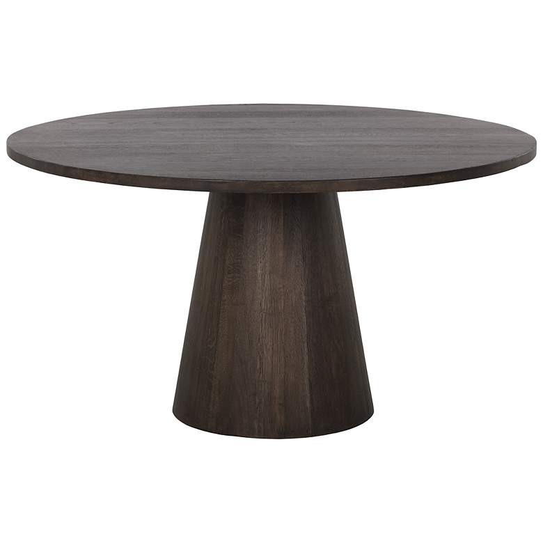 Image 2 Sunpan Elina Dining Table Round Brown Oak 54" more views