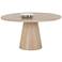 Sunpan Elina Dining Table Round Light Oak 54"
