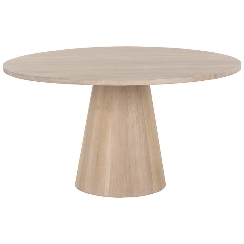 Image 2 Sunpan Elina Dining Table Round Light Oak 54" more views