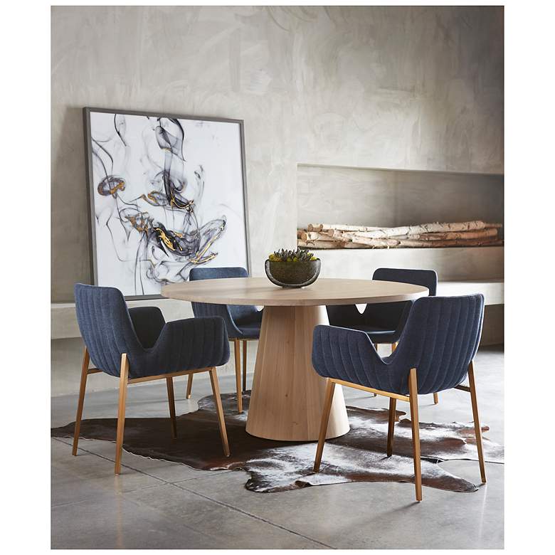 Image 6 Sunpan Elina Dining Table Round Light Oak 54" more views