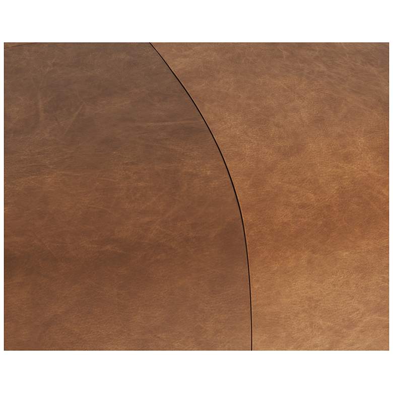 Image 4 Sunpan Elio Ottoman Cognac Leather more views