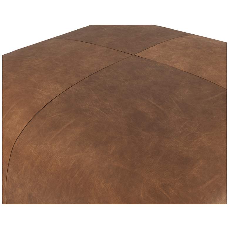 Image 5 Sunpan Elio Ottoman Cognac Leather more views