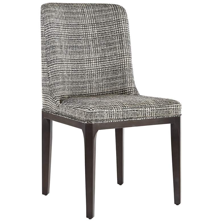Image 1 Sunpan Elisa Dining Chair Gray Oak Naya Check Black