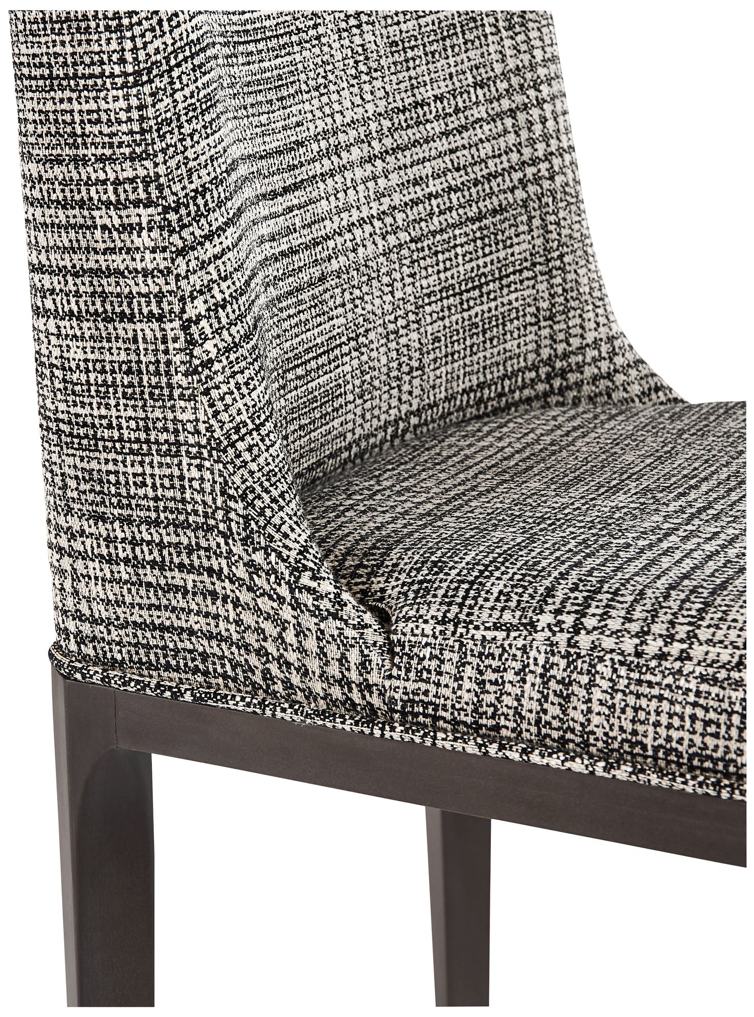 Sunpan Elisa Dining Chair Gray Oak Naya Check Black