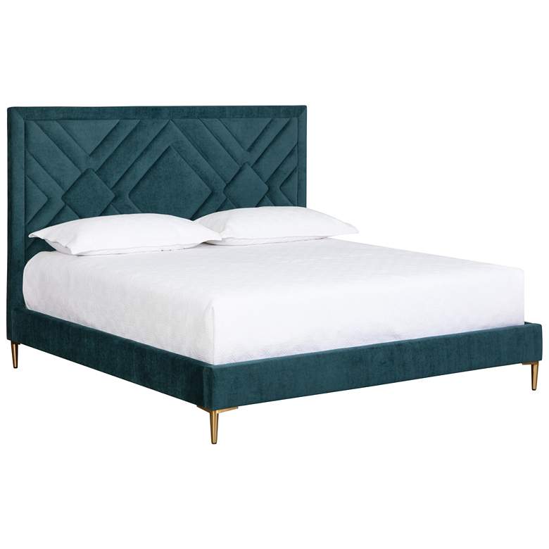 Image 1 Sunpan Elizio Bed King Danny Teal