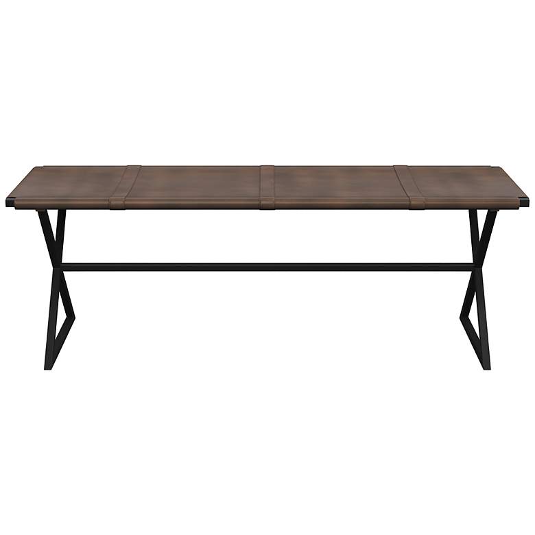 Image 2 Sunpan Elon Bench Vintage Cognac Leather more views