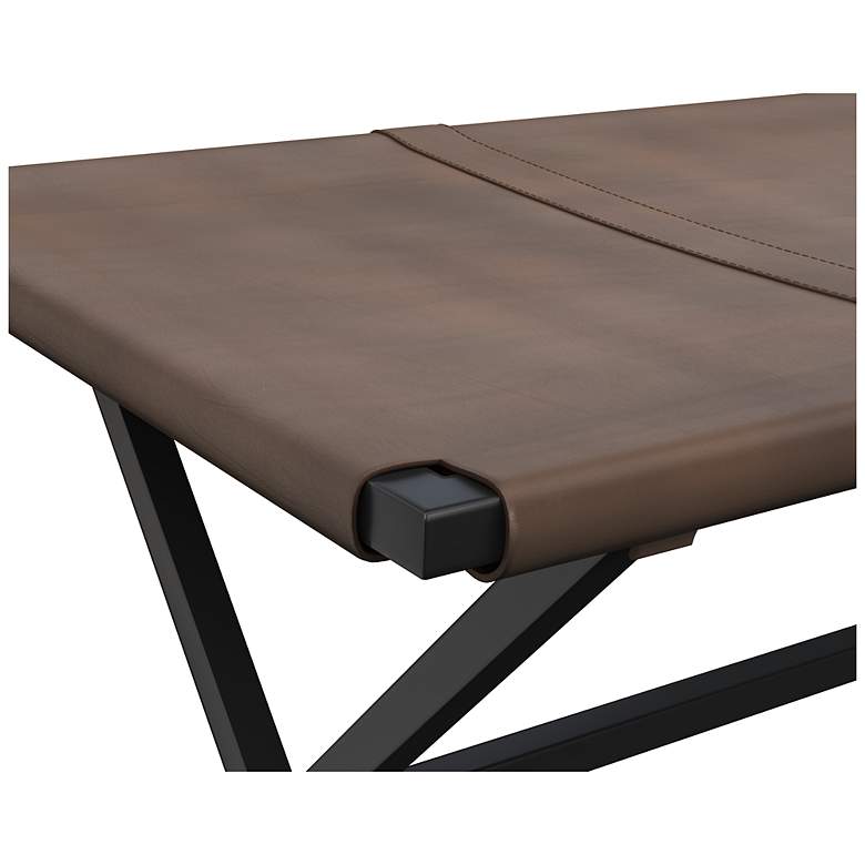 Image 6 Sunpan Elon Bench Vintage Cognac Leather more views