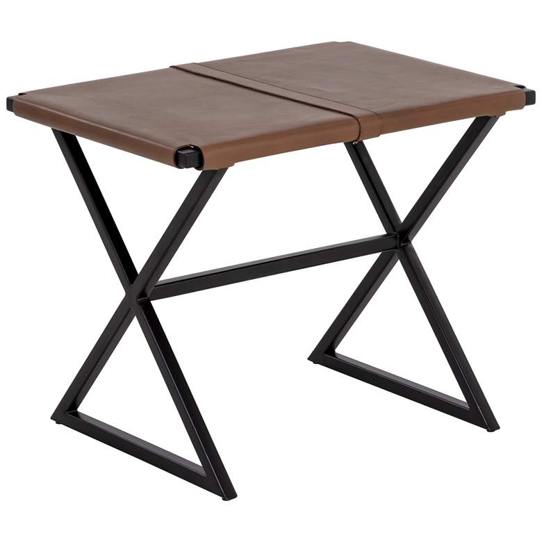 Image 1 Sunpan Elon Stool Vintage Cognac Leather