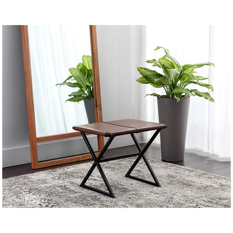 Image 3 Sunpan Elon Stool Vintage Cognac Leather more views