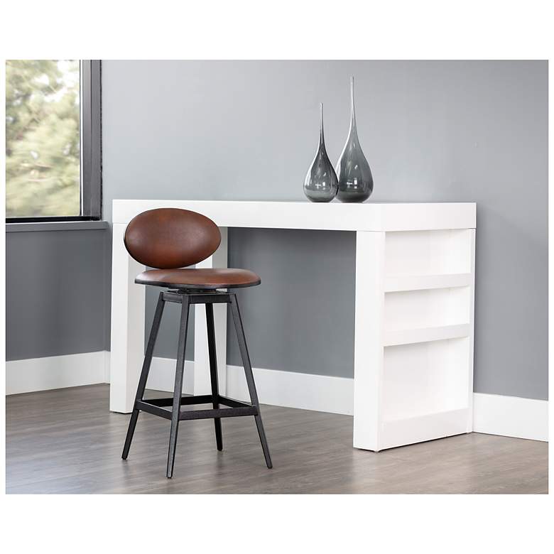 Image 4 Sunpan Ember Swivel Counter Stool Bravo Cognac more views