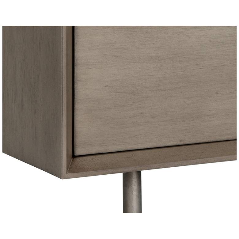 Image 5 Sunpan Emery Nightstand Antique Silver Ash Gray more views