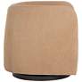 3_Sunpan Emilie Swivel Lounge Chair Nubuck Tan Leather more views