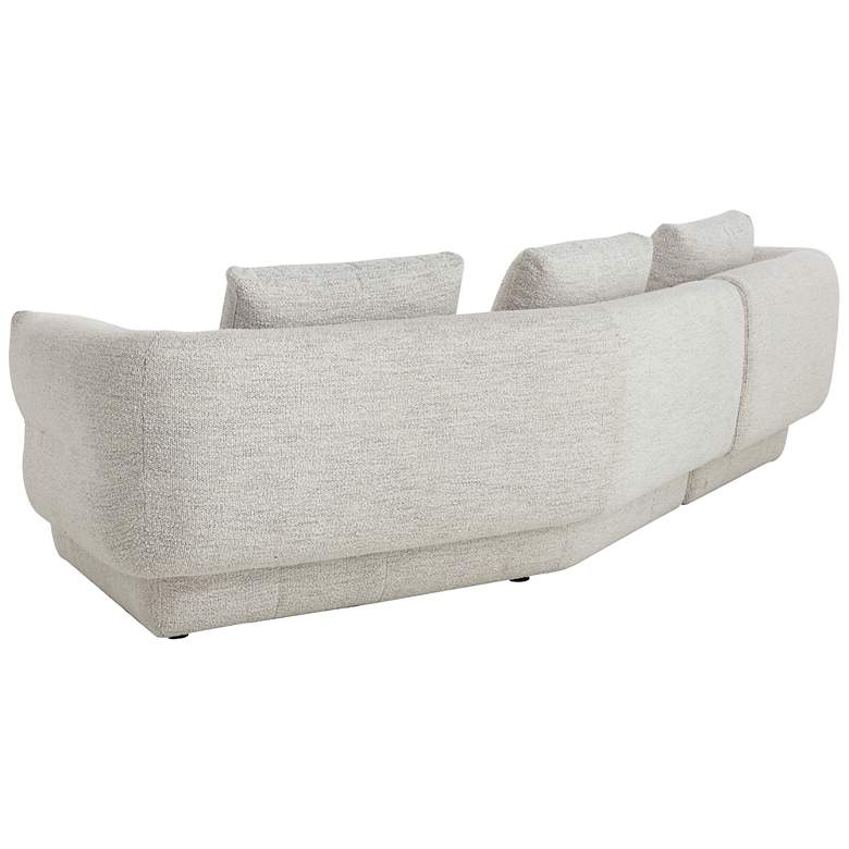 Image 3 Sunpan Emmeline 117 1/2" Wide Textured White Merino Cotton Modern Sofa more views