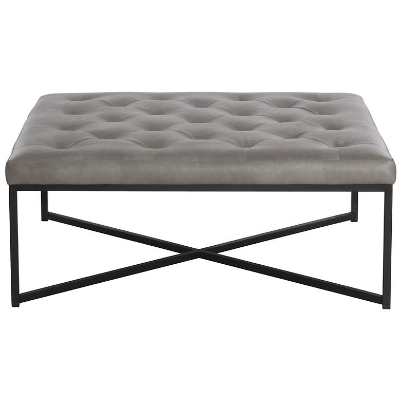 Image 2 Sunpan Endall Ottoman Black Bravo Metal more views