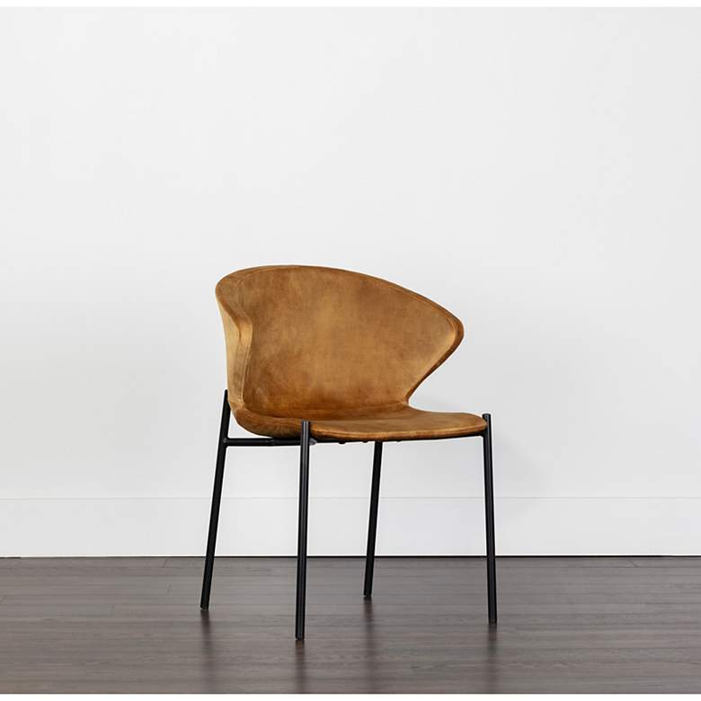 Image 1 Sunpan Eric Dining Chair Nono Tapenade Gold Set of 2