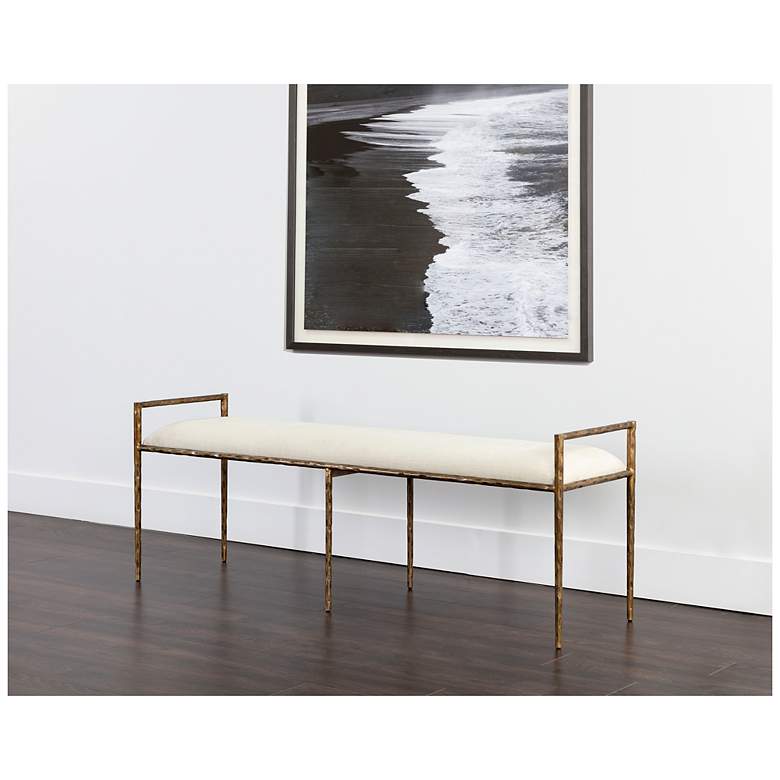 Image 3 Sunpan Esai Bench Zenith Alabaster more views