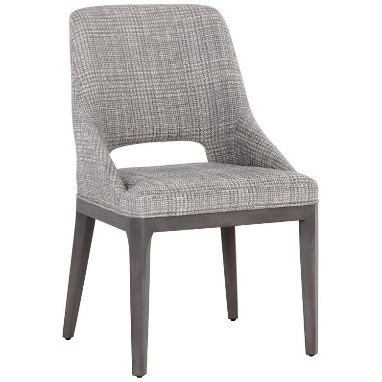 Image 1 Sunpan Estrada Dining Chair Naya Check Light Gray