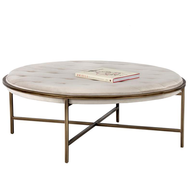 Image 1 Sunpan Ethel Ottoman Round Piccolo Prosecco