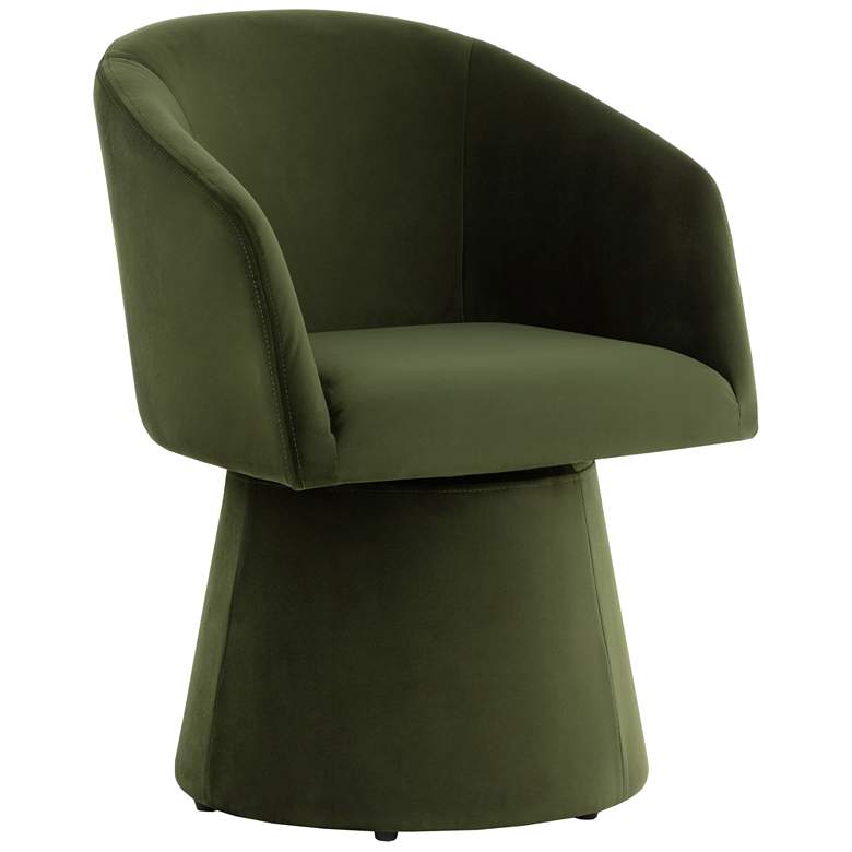 Image 1 Sunpan Etta Swivel Dining Armchair Moss Green