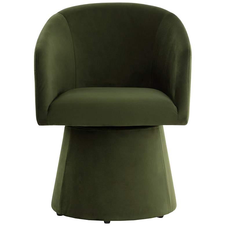 Image 2 Sunpan Etta Swivel Dining Armchair Moss Green more views