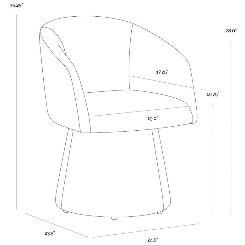 Image 6 Sunpan Etta Swivel Dining Armchair Moss Green more views