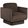 Sunpan Everton 32" Wide Meg Dark Brown Fabric Lounge Chair