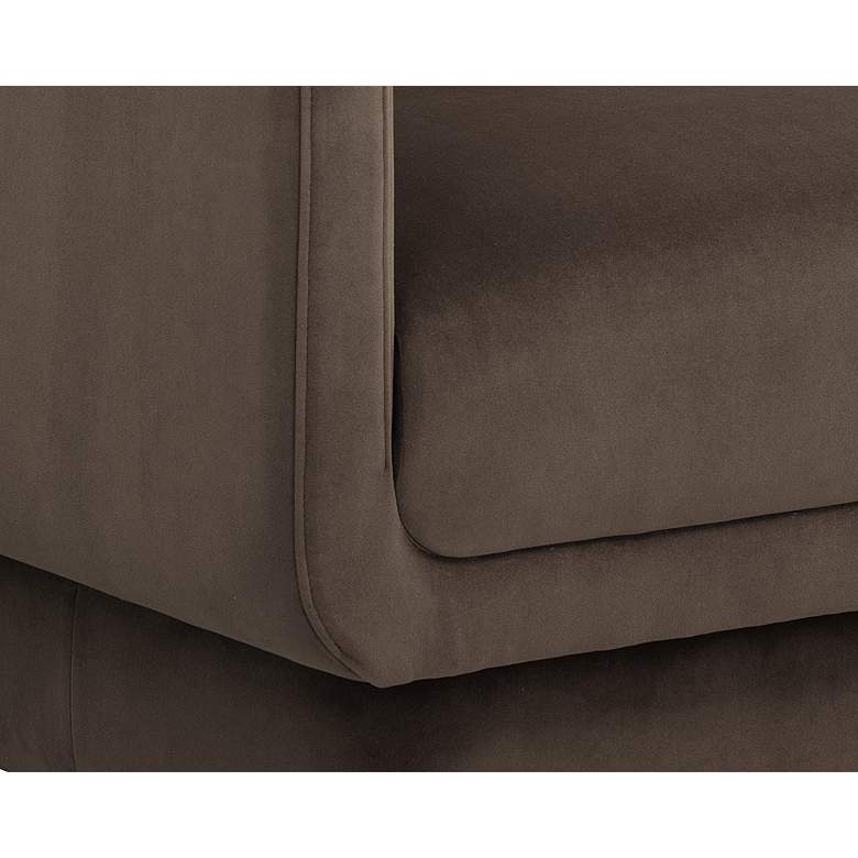 Image 4 Sunpan Everton 32" Wide Meg Dark Brown Fabric Lounge Chair more views