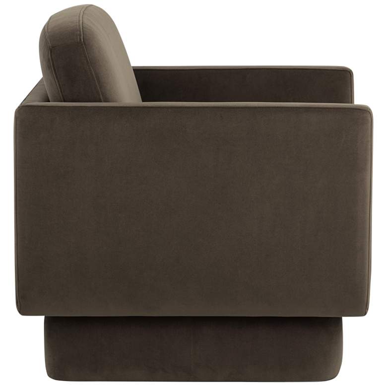 Image 7 Sunpan Everton 32" Wide Meg Dark Brown Fabric Lounge Chair more views