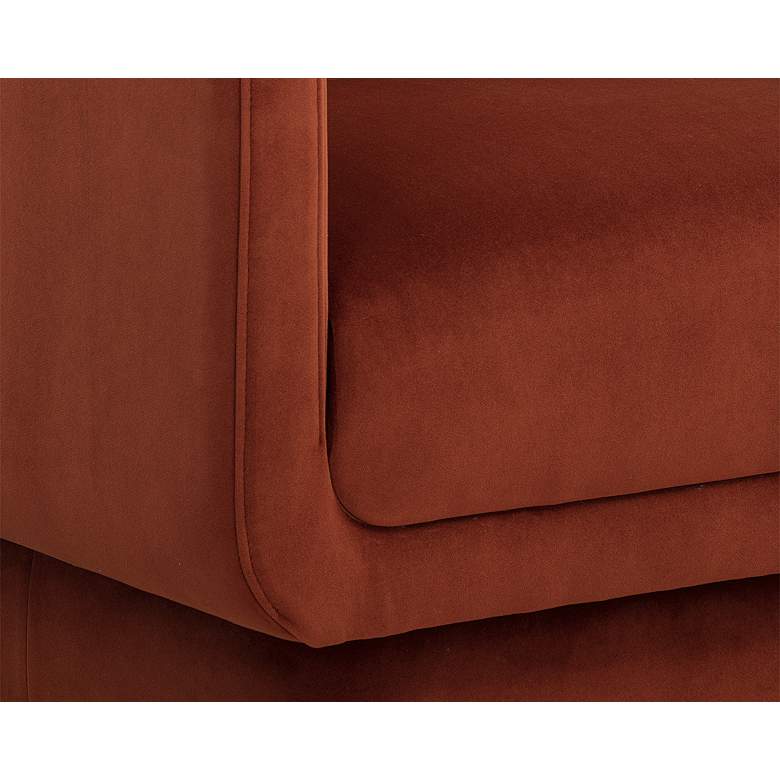 Image 3 Sunpan Everton Meg 32" Wide Rust Fabric Modern Lounge Chair more views