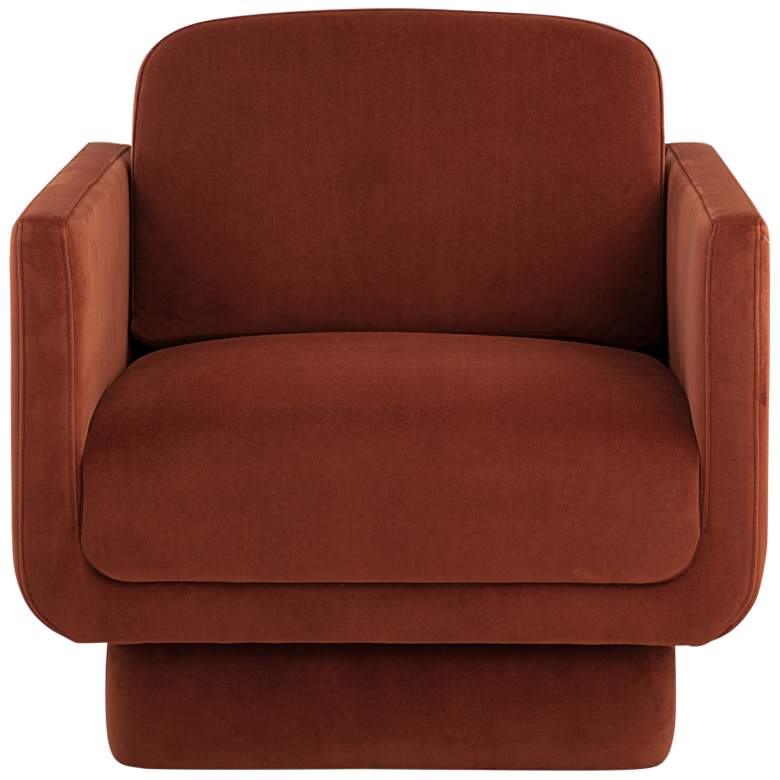 Image 6 Sunpan Everton Meg 32" Wide Rust Fabric Modern Lounge Chair more views