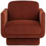 6_Sunpan Everton Meg 32" Wide Rust Fabric Modern Lounge Chair more views