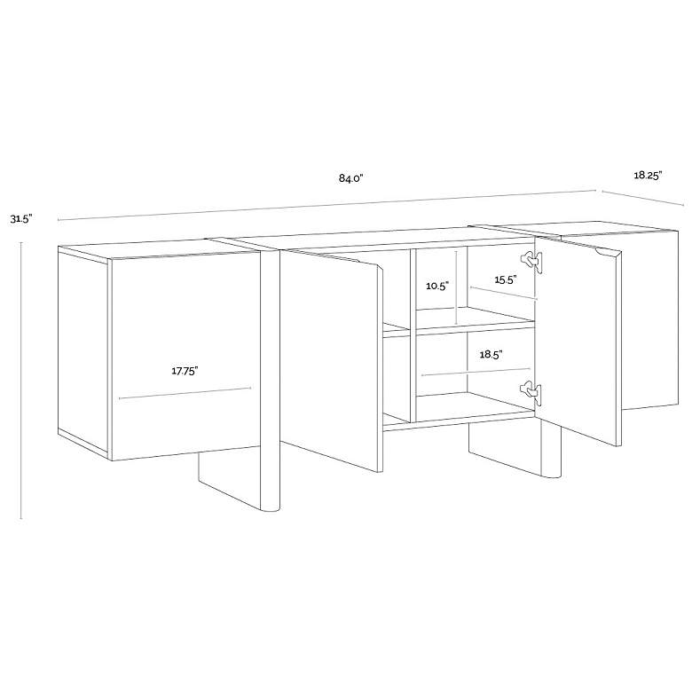 Image 7 Sunpan Ewan Sideboard more views