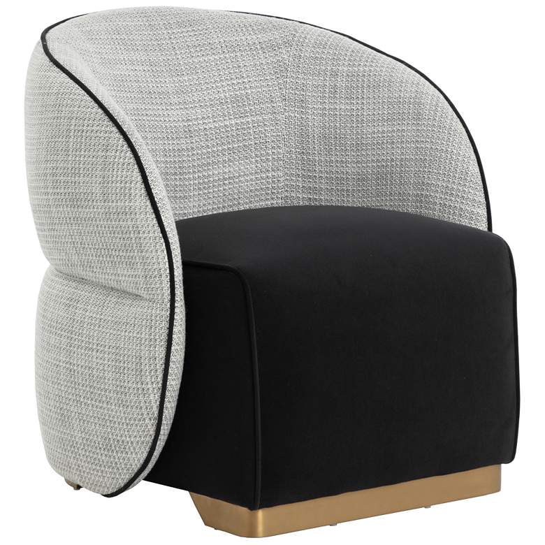Image 1 Sunpan Fatina Lounge Chair Abbington Black and Vera White Pepper